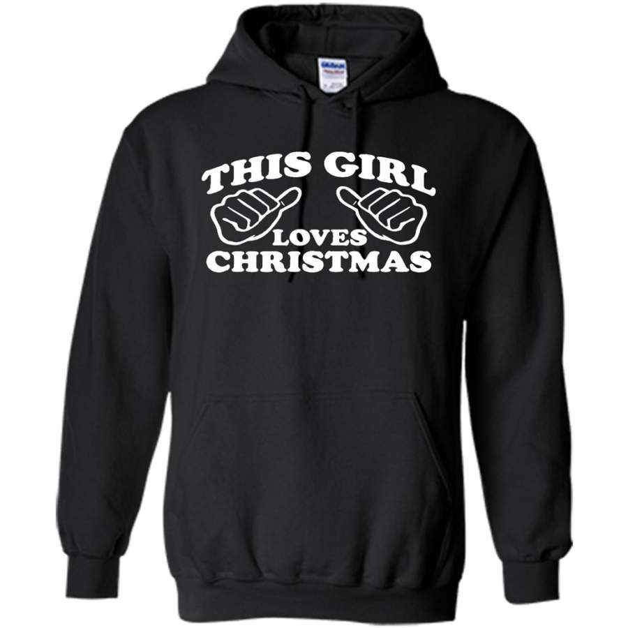Christmas, Xmas, This Girl Loves Christmas – Gildan Heavy Blend Hoodie
