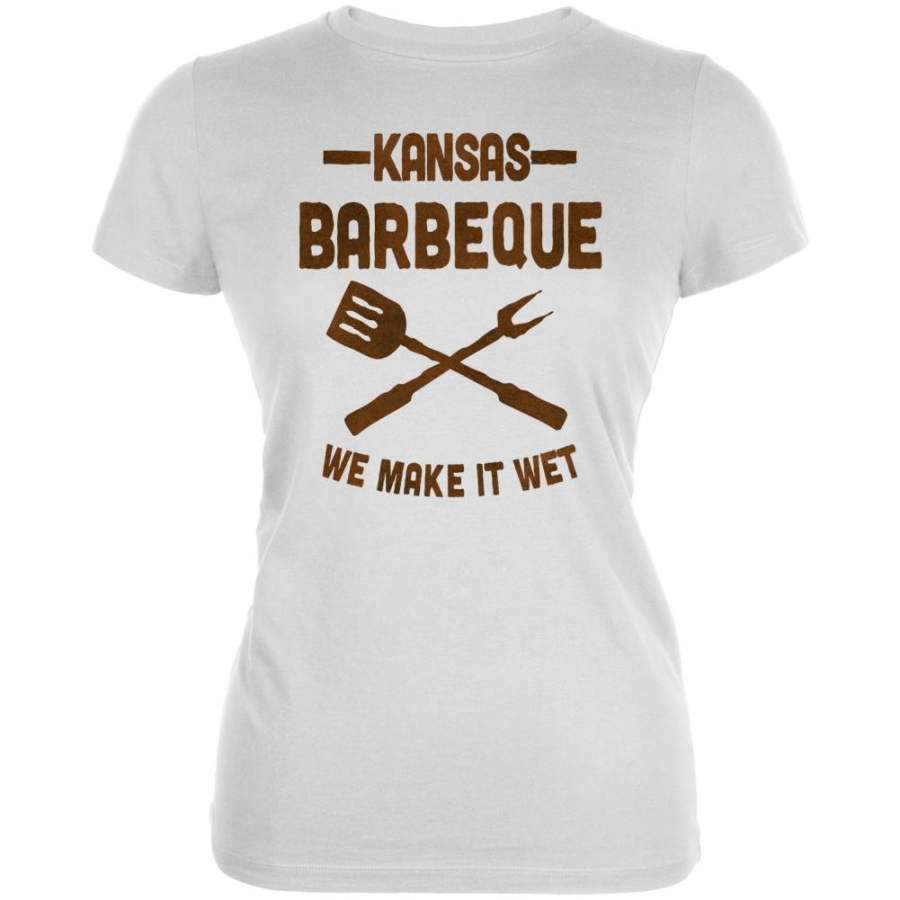 Kansas City Barbeque Make It Wet Juniors Soft T Shirt