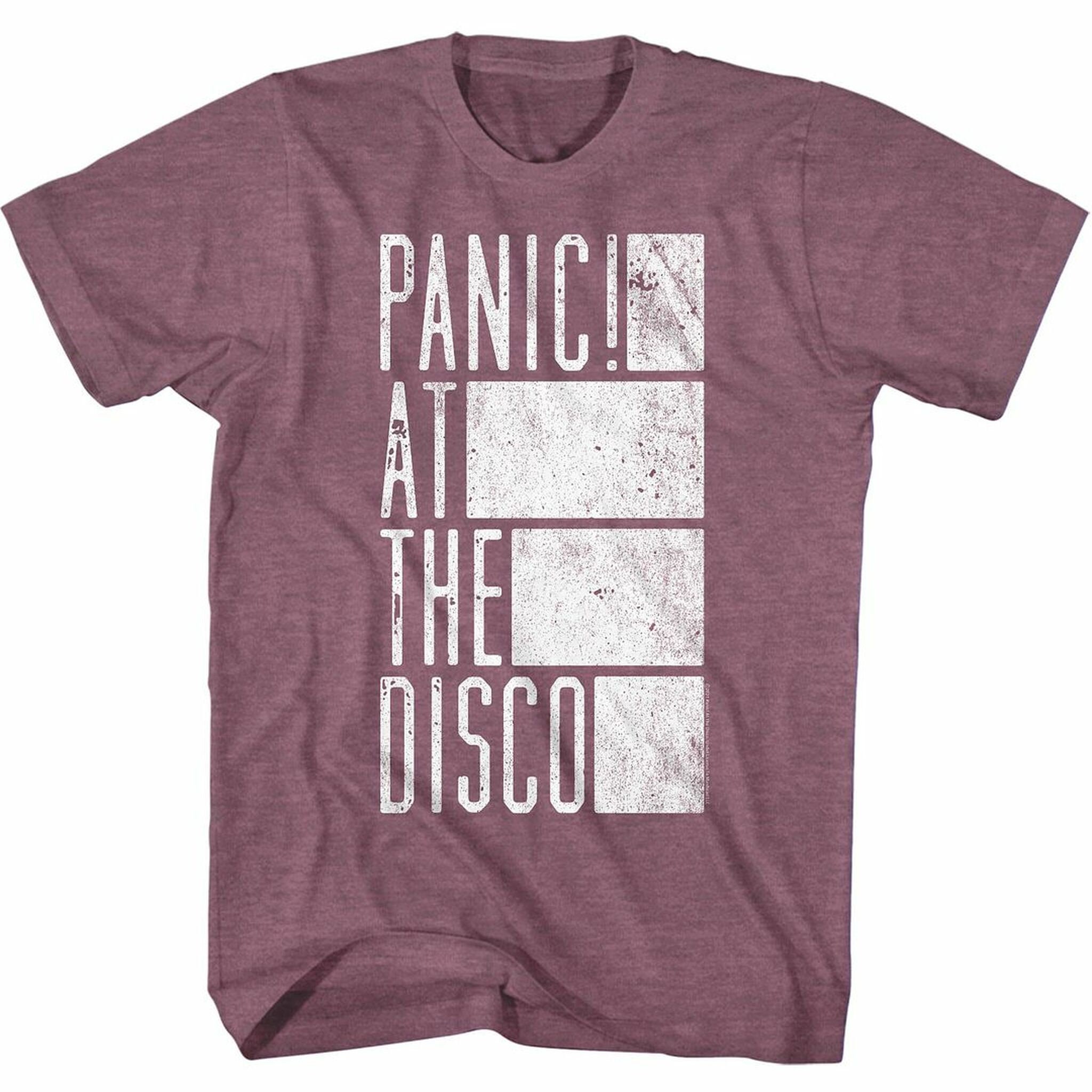 Panic At The Disco Box Light Maroon Heather Adult T-Shirt