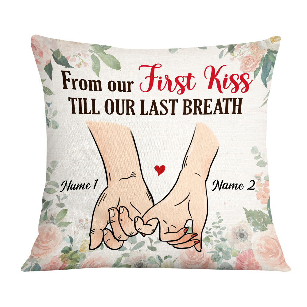 Personalized Valentine Couple From Frist Kiss Pillow Db163 85O57