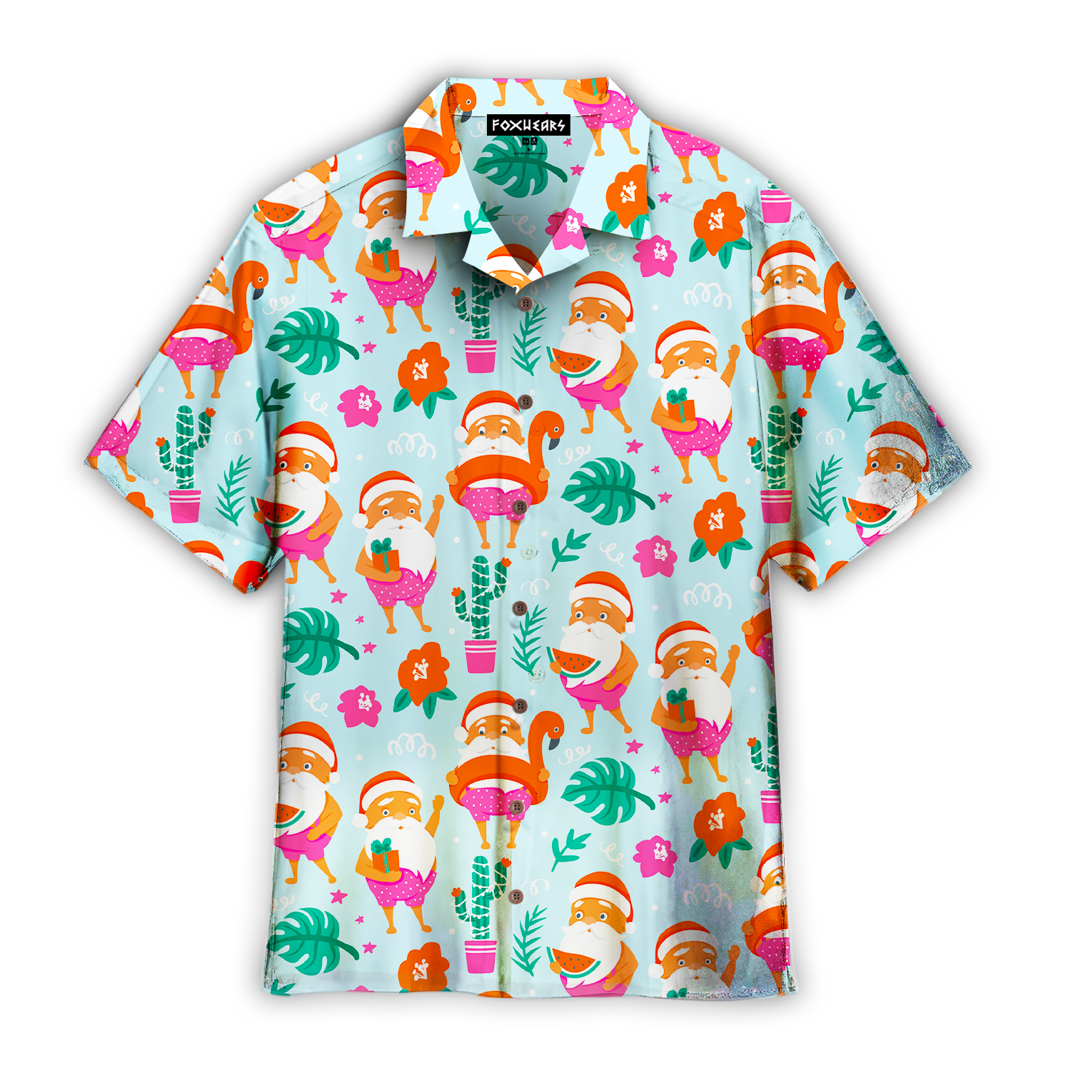 Tropical Santa Claus Merry Christmas Hawaii Shirt For Men And Women Ha36546