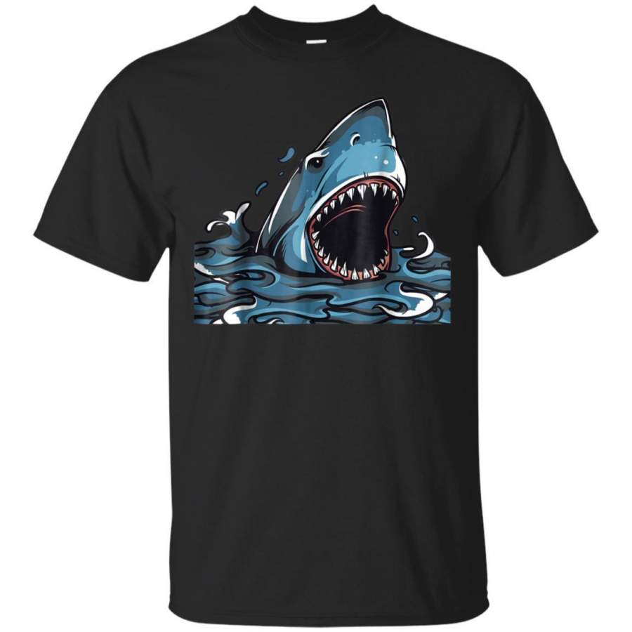 AGR Shark With Ocean Shark Cant Skip Through The Ocean Jaq T-shirt