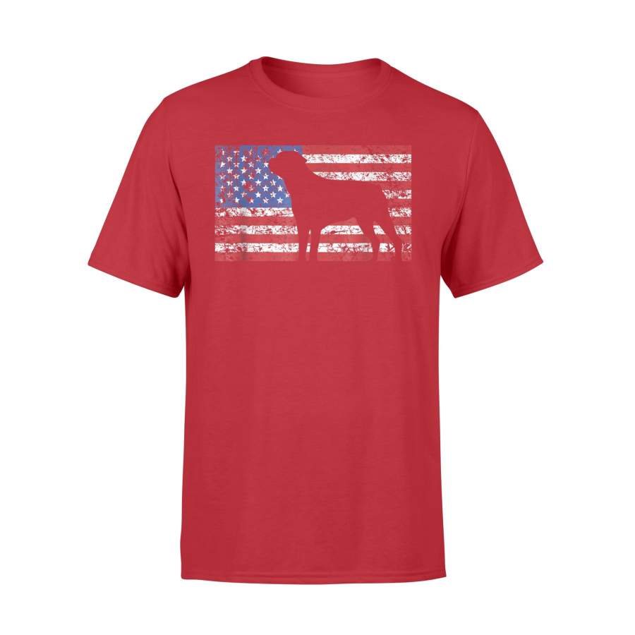 American Flag Rottweiler Dog T-Shirt