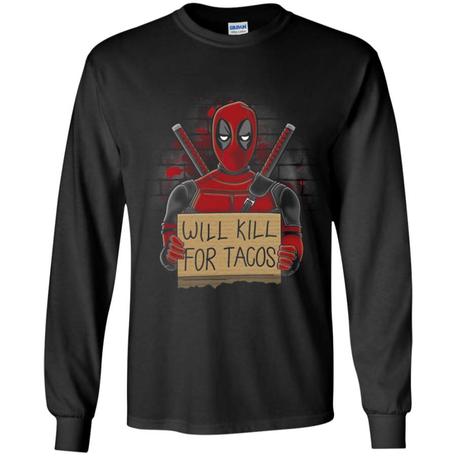 Will Kill for Tacos Youth Long Sleeve T-Shirt