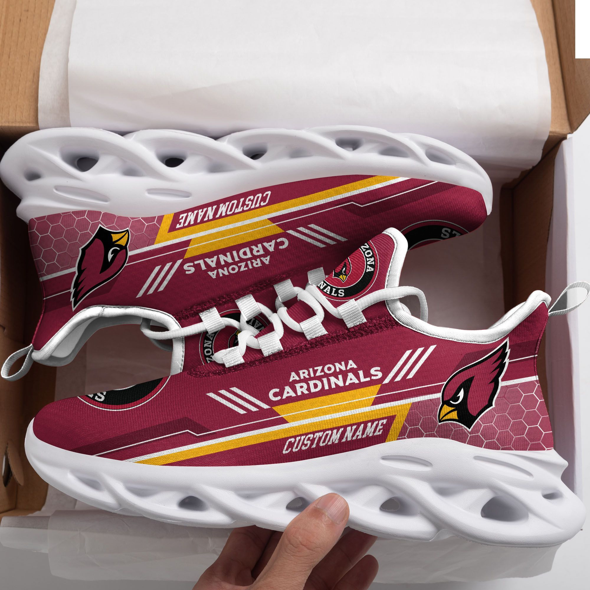 Arizona Cardinals Custom Personalized Max Soul Sneakers Running Sports Shoes For Men Women Football Fanfootball Fan