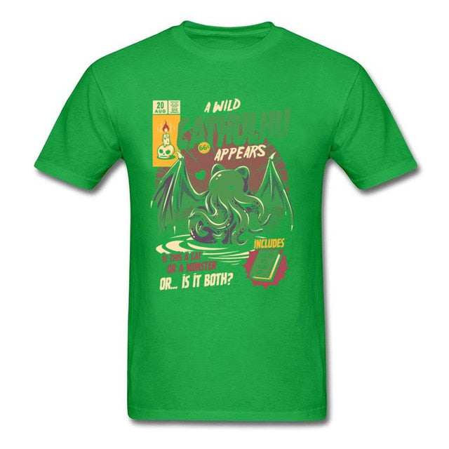 A Wild Cthulhu Appears Lovecraft T-Shirt – Podoshirt