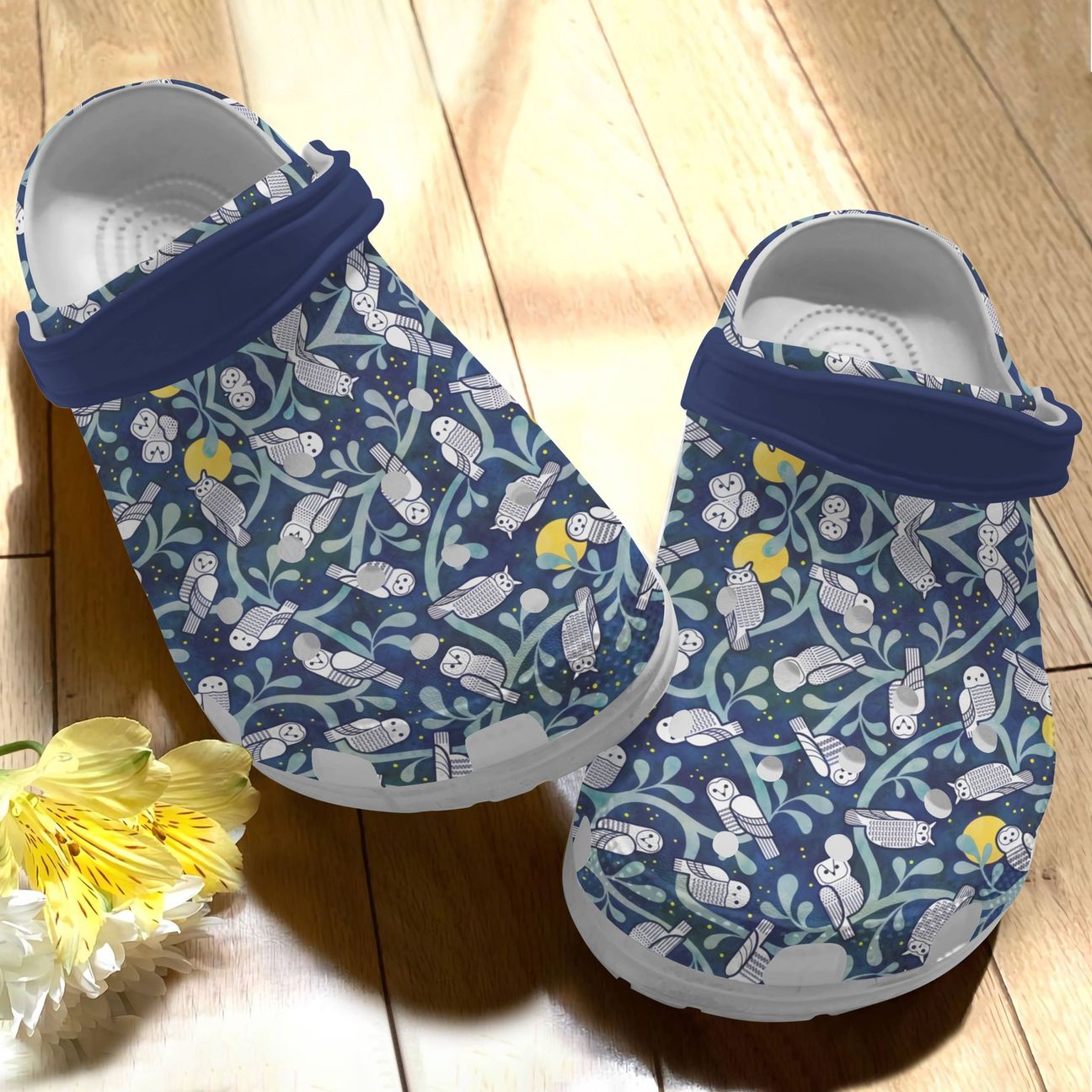 Owl Personalize Clog, Custom Name, Text, Fashion Style For Women, Men, Kid, Print 3D Night Owl Pattern