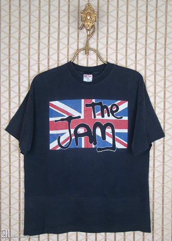 The Jam Shirt Paul Weller Shirt Vintage Rare Modfather Union Jack British Flag Punk Mod New Wave Shirt