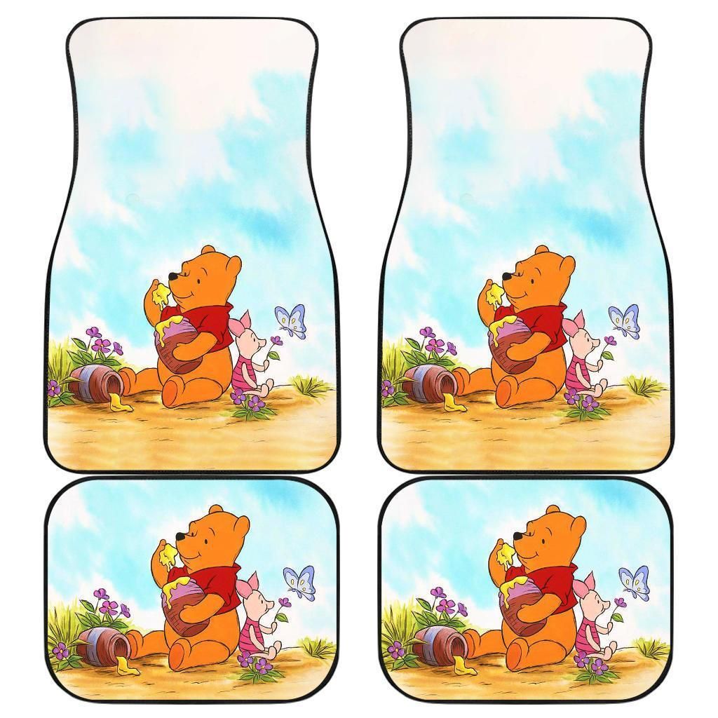 Pooh in Woods Eating Honey Car Floor Mats 191030 Personalized Car Seat Floor Mat Custom Print