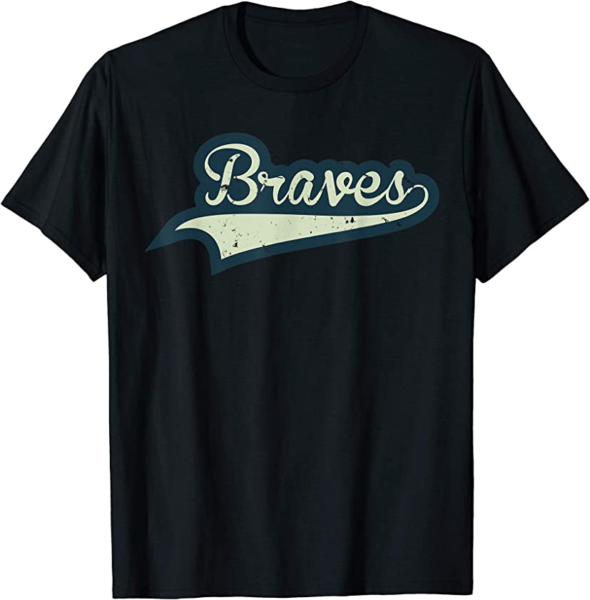 Braves Mascot Vintage Sports Name Design T-Shirt