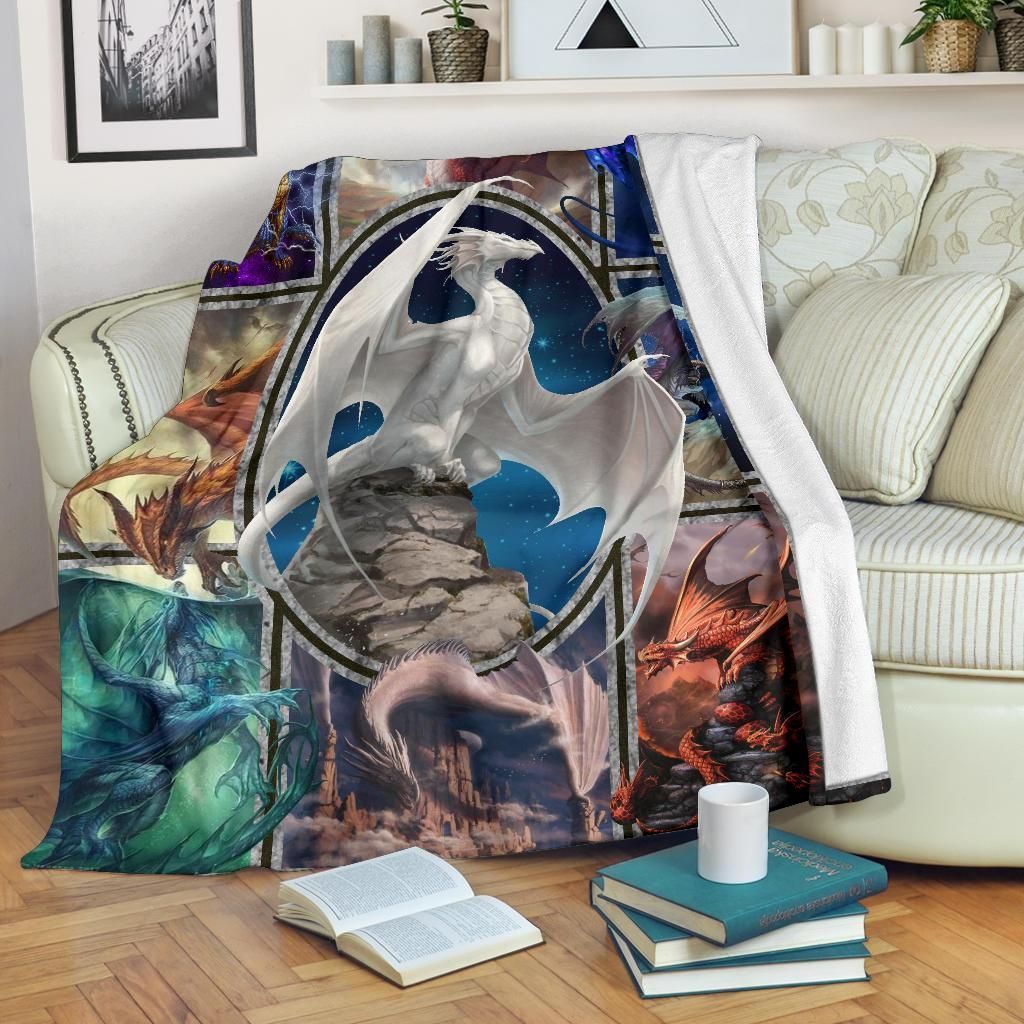 3D Dragon Collection Printed Printed Fleece Blanket, Sherpa Blanket, Gift For Parent, Family Member, Friends Gift, Christmas Gift, Home Decor, Home Living