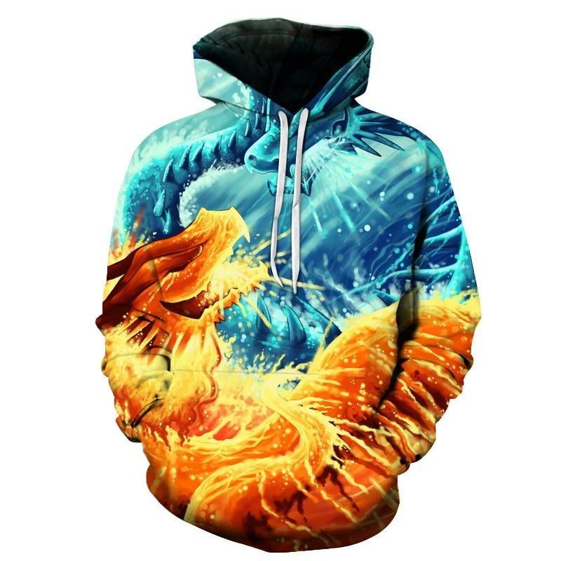 Fire & Ice Dragons Hoodie