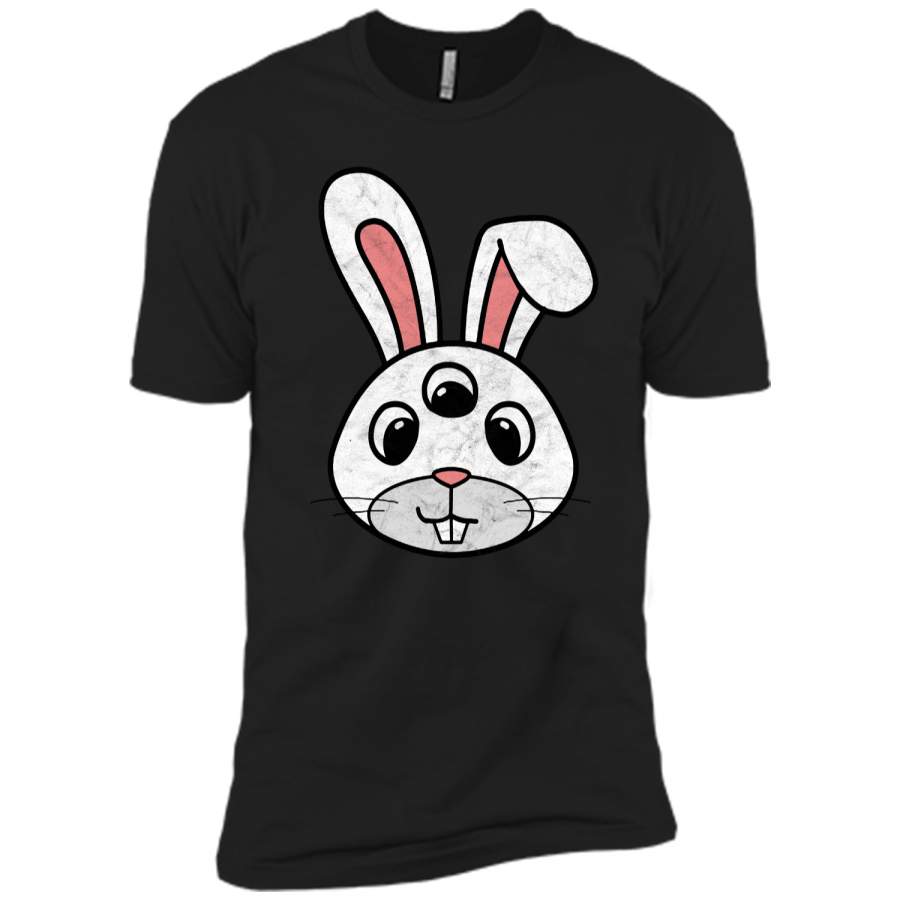 Cute 3-Eyed Easter Bunny Shirt – Retro Funny & Creepy! Next Level Premium Short Sleeve Tee