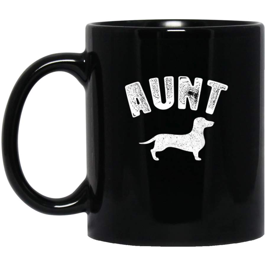 Aunt Dachshund Matching Dachshund Family Mug Vintage