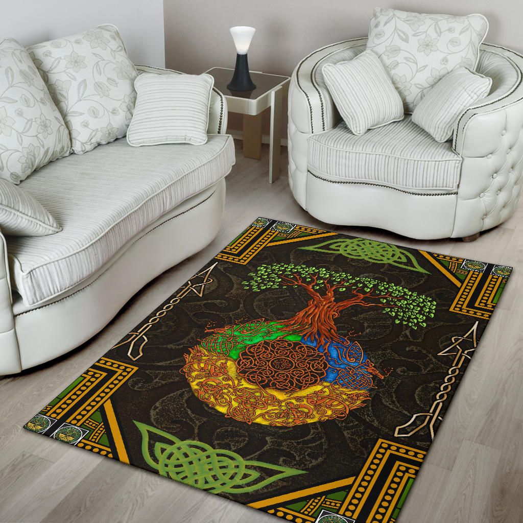 Celtic Area Rug – Celtic Tree In Vintage Style – BN25