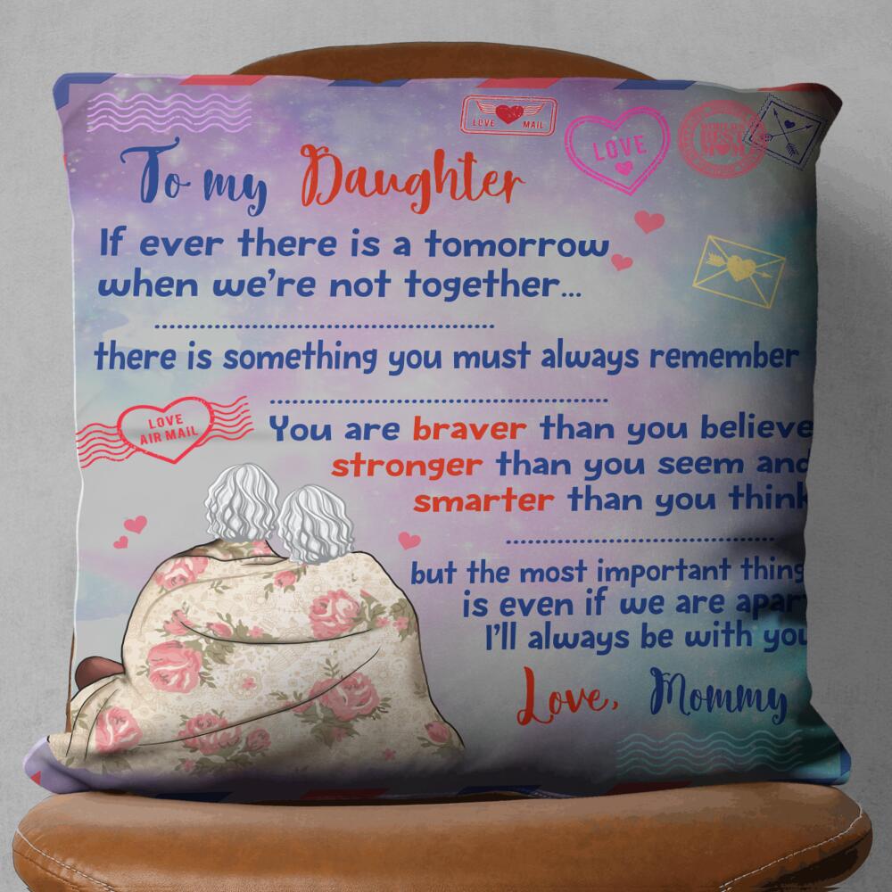 Postcard Letter Mother’S Day Gift For Mom Custom Hairstyle & Name Personnalized Pillow Gift For Family