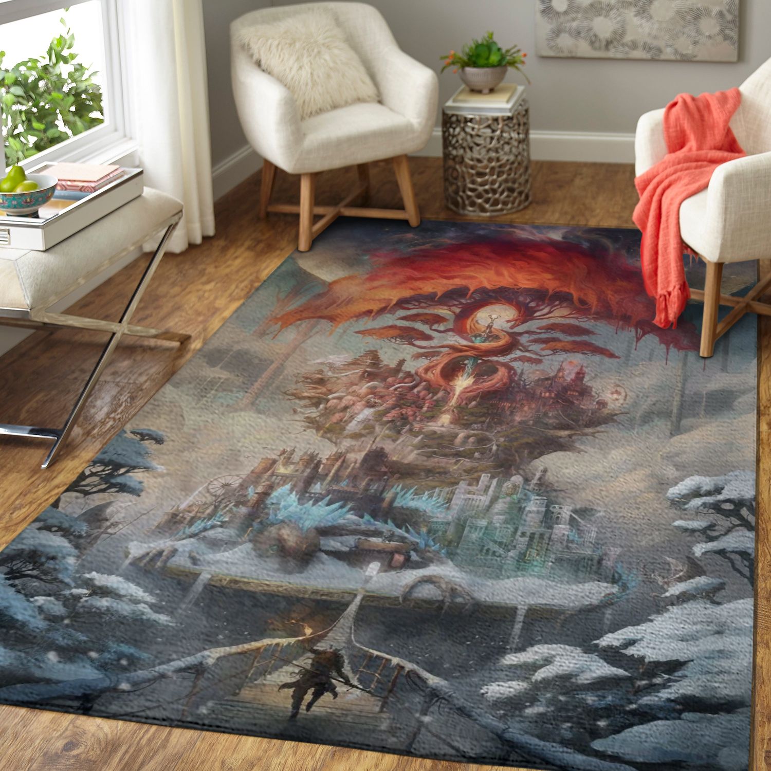 The Painted World of Ariaric Area Rugs Living Room Carpet Floor Decor The US Decor