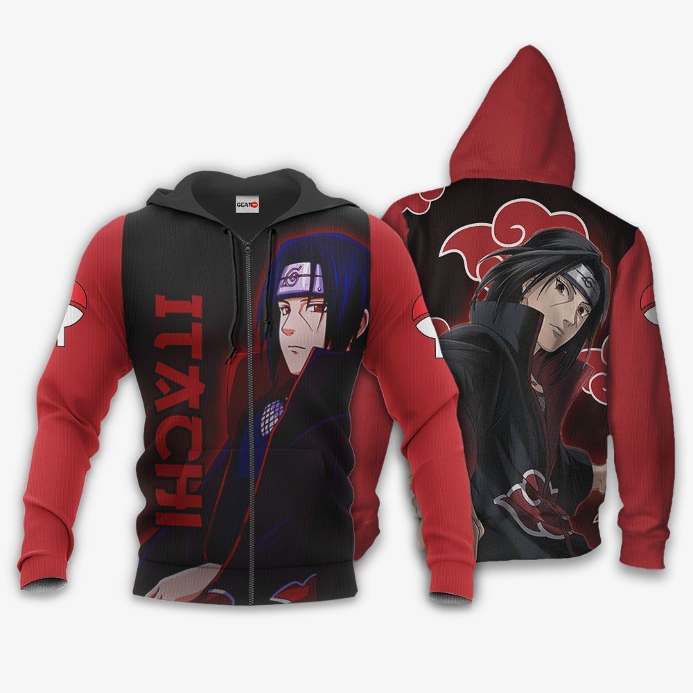 Uchiha Itachi Hoodie Shirt Akatsuki Anime Zip Jacket