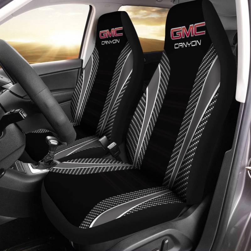 GMC Canyon VTH Car Seat Cover (Set of 2) Ver 2 (Black) Fashionspicex Shop