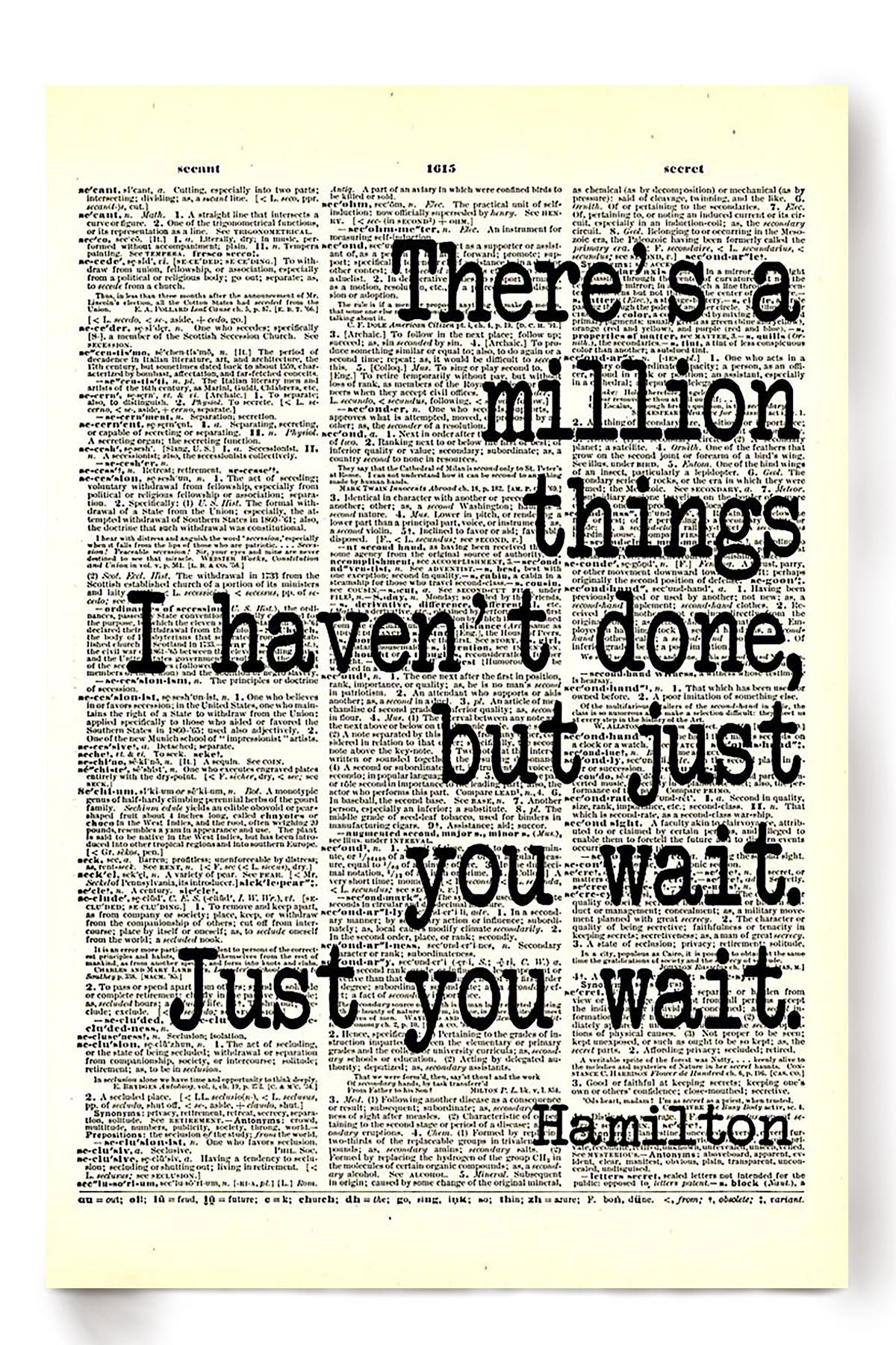 Alexander Hamilton Quote There’S A Million Things I’Ve Done Typography Wall Art For Home Decor Poster