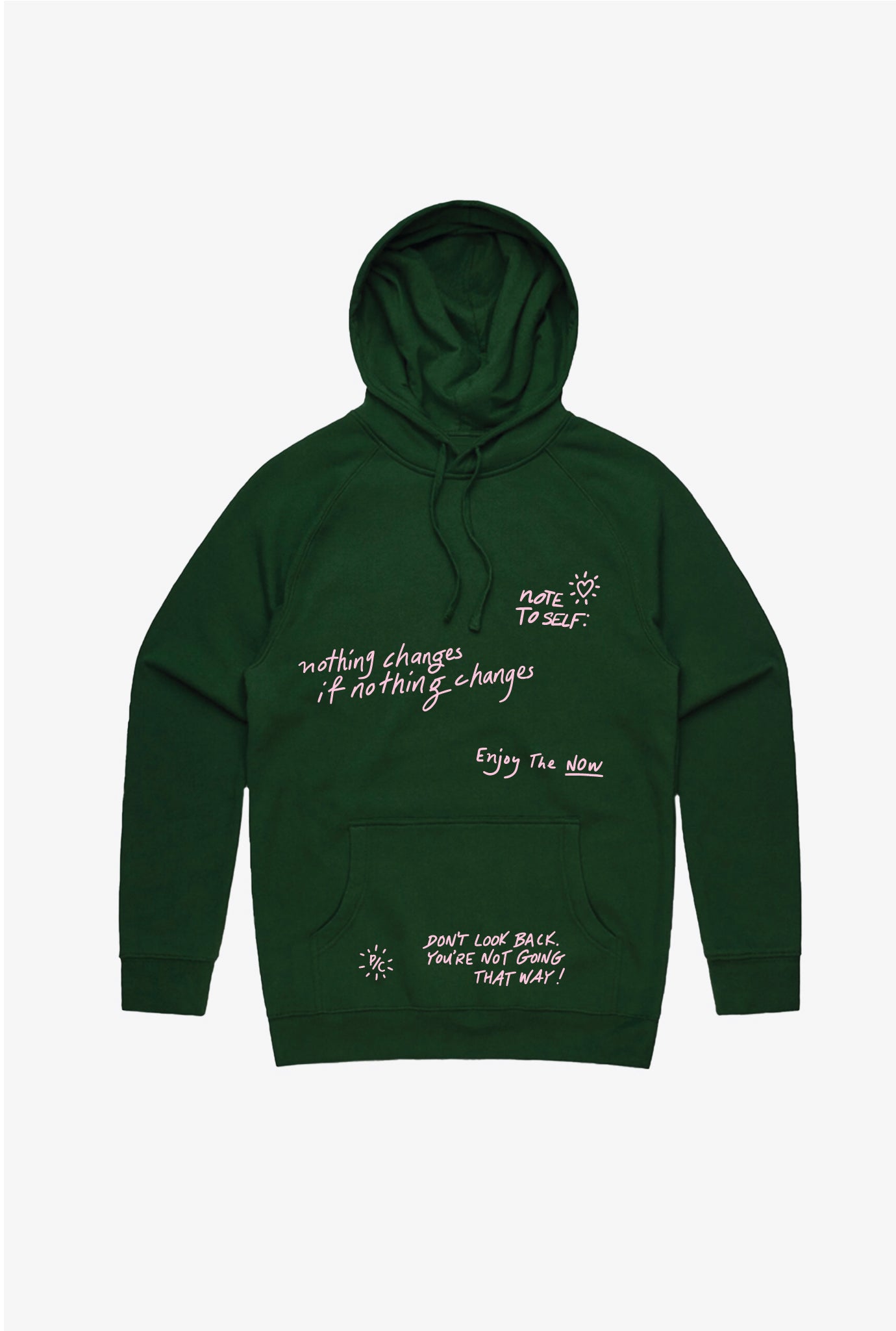 Note To Self Hoodie – Forest Green