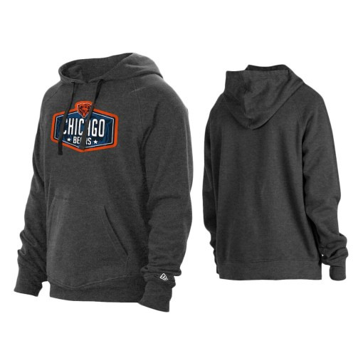 2021 Draft Chicago Bears Charcoal Hook Hoodie Chicago Bears Charcoal Hoodie