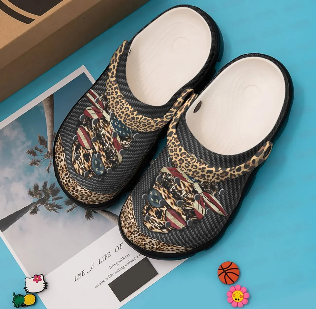 Skull Personalized Clog Custom Crocs Comfortablefashion Style Comfortable For Women Men Kid Print 3D Leopard Skull Girl