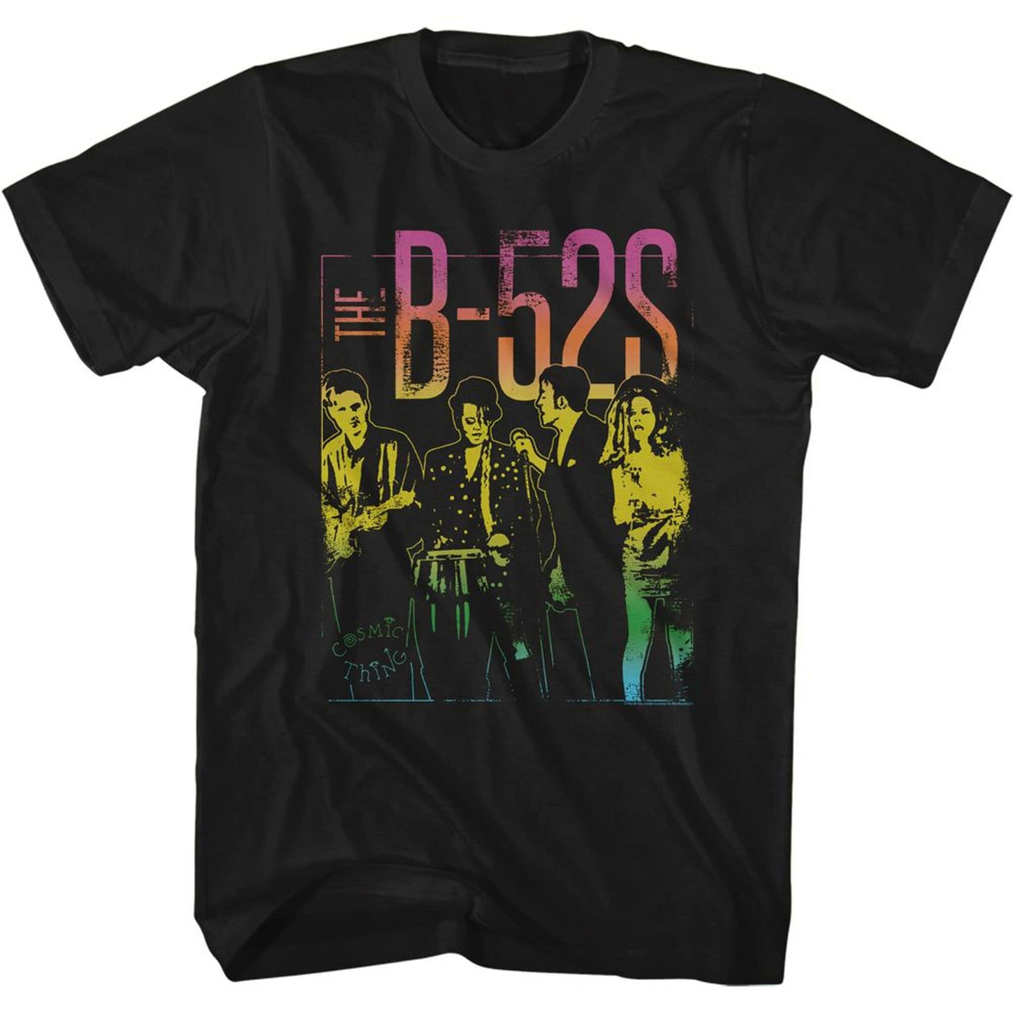 The B-52’s Band Photo Gradient Black Adult T-Shirt