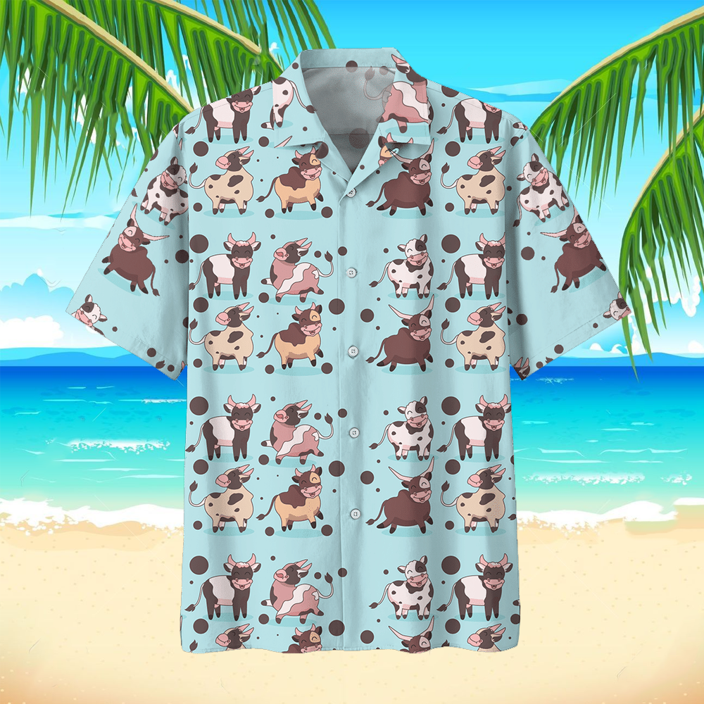 Cow Hawaii Beach Shirt 5 Ha78906