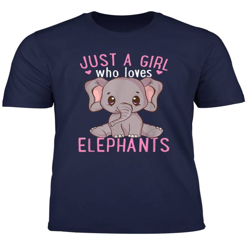 Just A Girl Who Loves Elephants Cute Zoo Animal Lover T Shirt