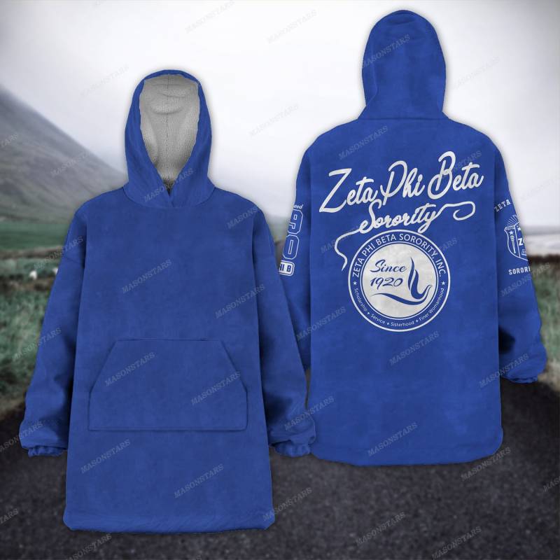 ZETA PHI BETA FLEECE LAZY PAJAMAS HOODIE 20320201