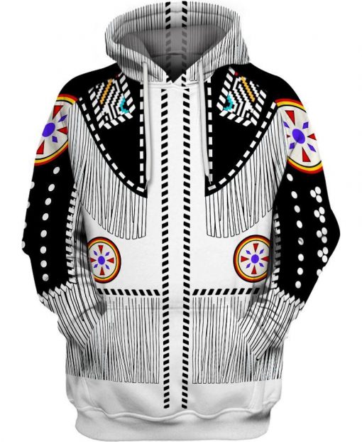 Native American Native Simple Pattern White Color All Over Print Shirts For Men And Women