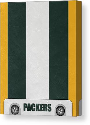 1 Green Bay Packers Helmet Art Joe Hamilton Canvas Print