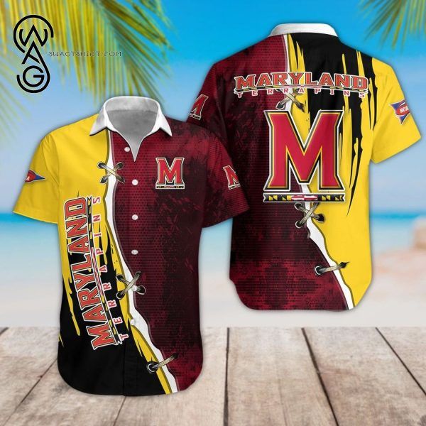 NCCA Maryland Terrapins Red Yellow Trendy Hawaiian Shirt Aloha Shirt