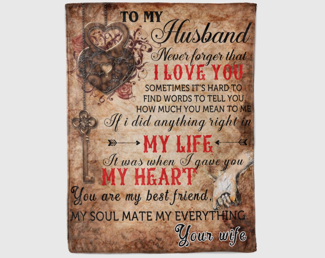 To My Husband You Are My Best Friend My Soulmate My Everything Fleece Blanket Gift For Family,Birthday,Couple,Husband Gift Home Decor Bedding Couch Sofa Soft And Comfy