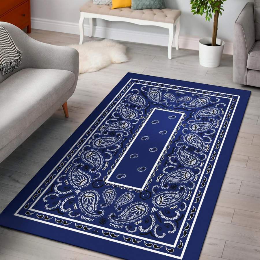 Royal Blue Bandana Area Rugs – Fitted