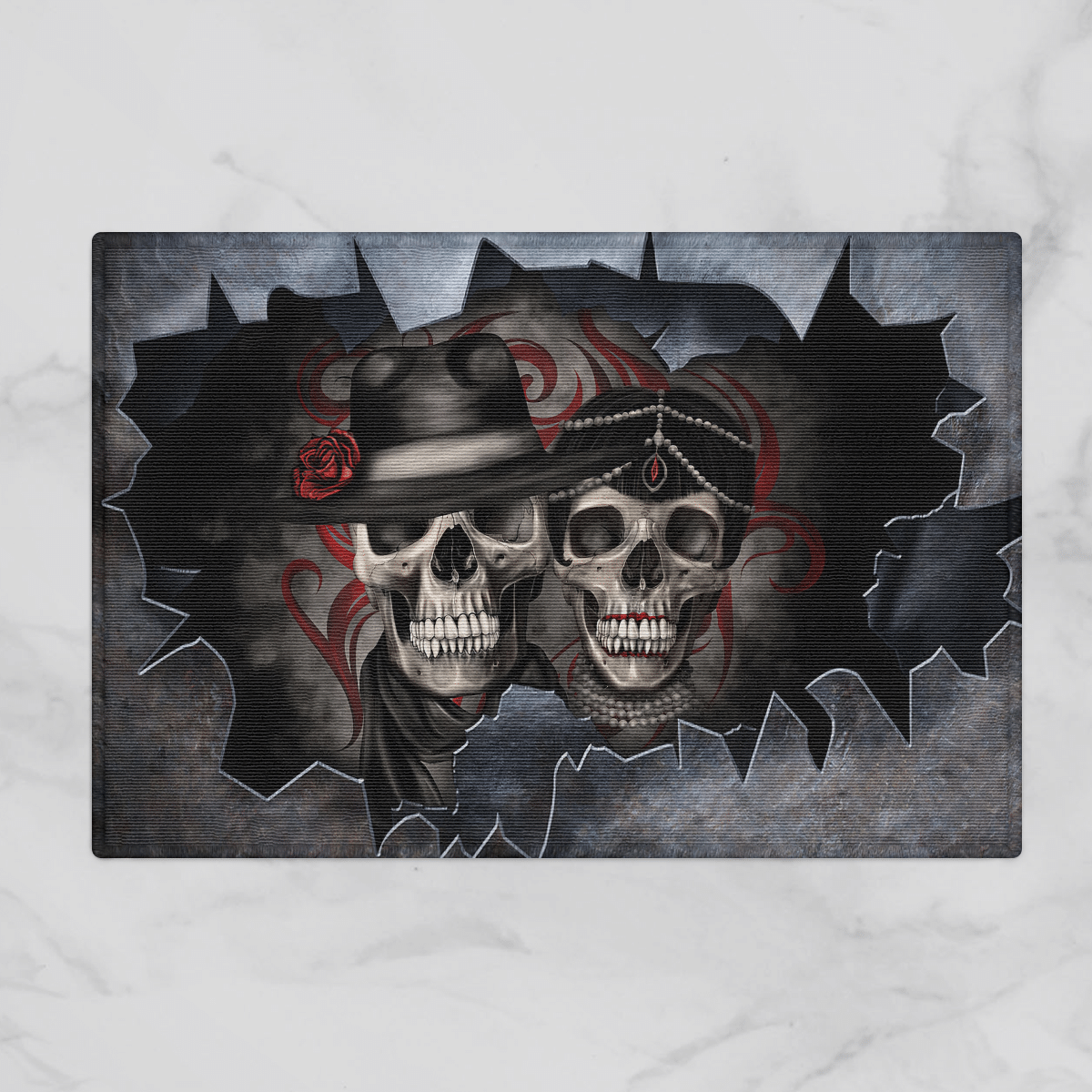 Skulls 3D – Home Decor Doormat