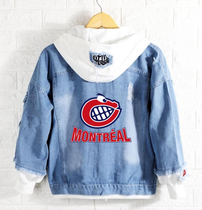 Montreal Canadiens Jeans Denim Hoodie Jacket