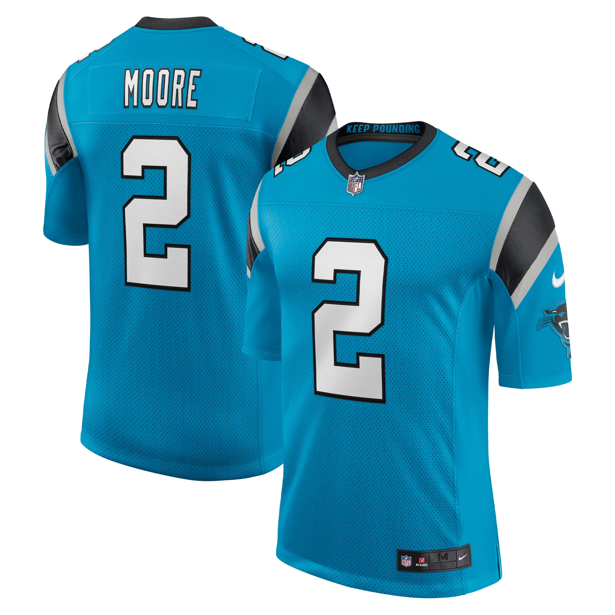 Men’s Carolina Panthers D.J. Moore Blue Vapor Limited Jersey