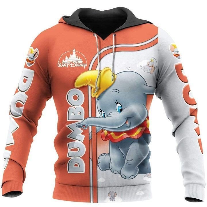 Cartoon Dumbo Elephant Funny Hoodie 3D #Lk