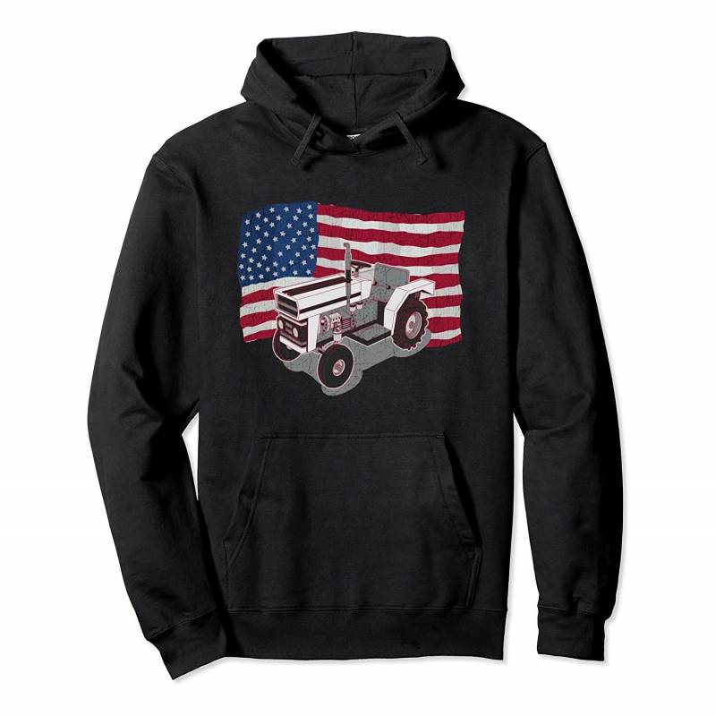 Farm Tractors American Flag Patriotic Vintage Farming Farmer Pullover Hoodie, T-Shirt, Sweatshirt