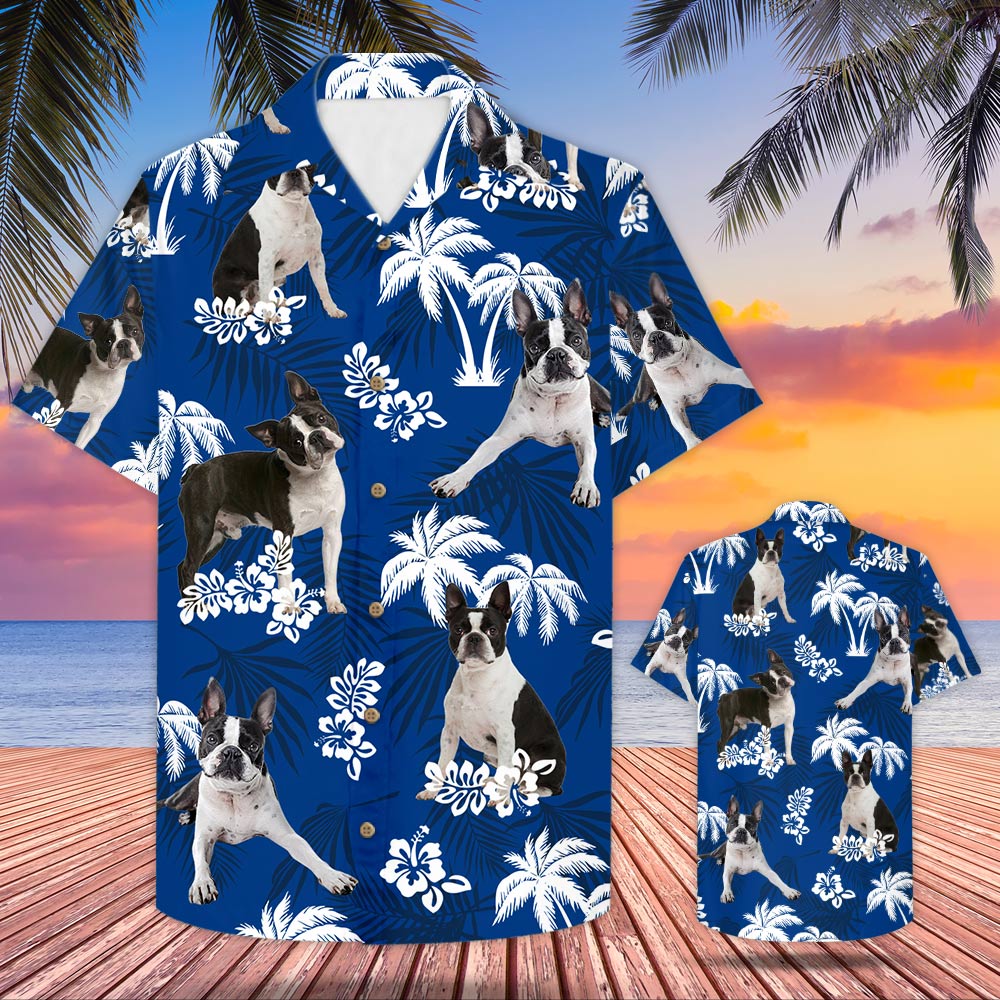 Boston Terrier Hawaiian Shirt For Dog Lovers Do99