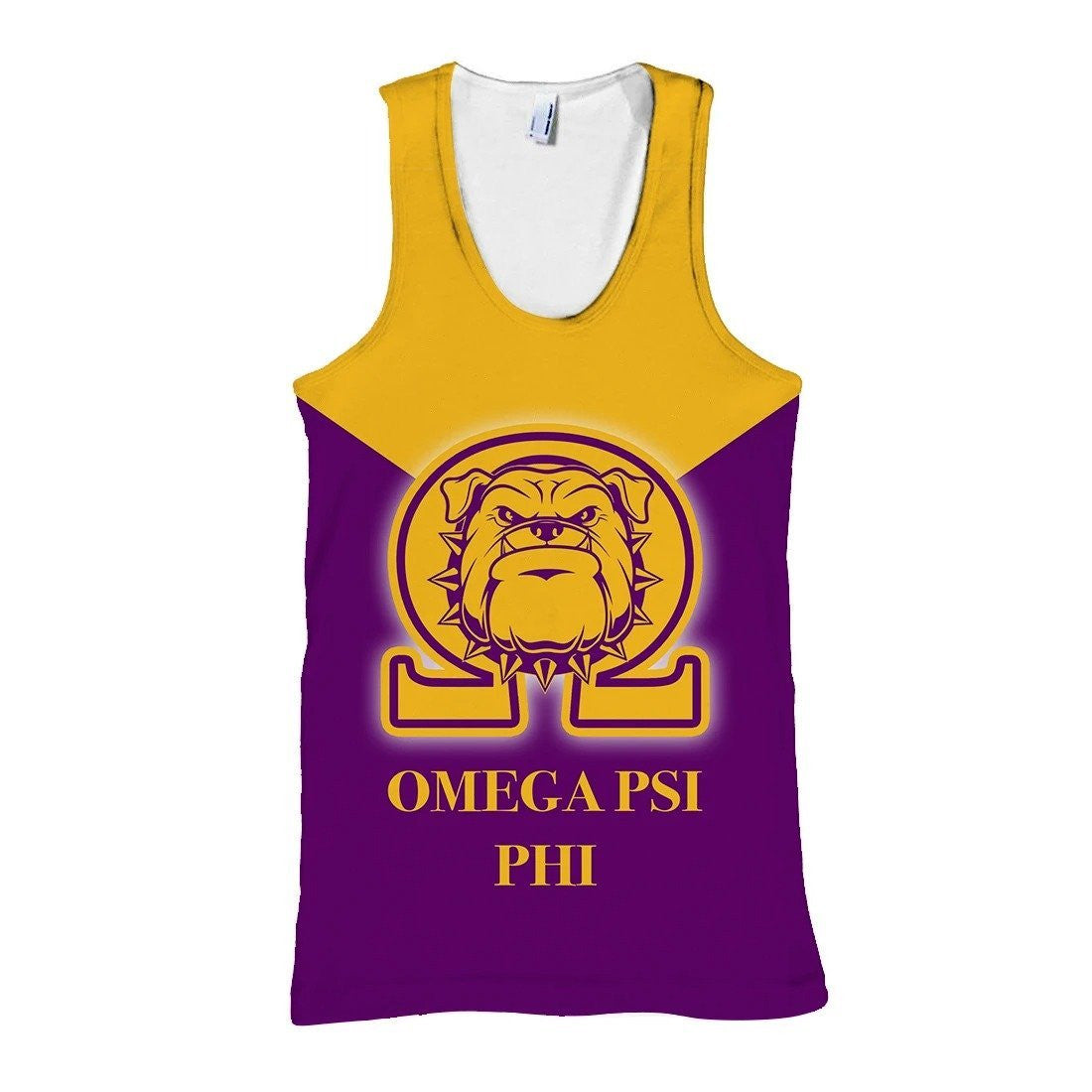 Fraternity Tank Top – Omega Psi Phi Bulldog Chain Tank Top