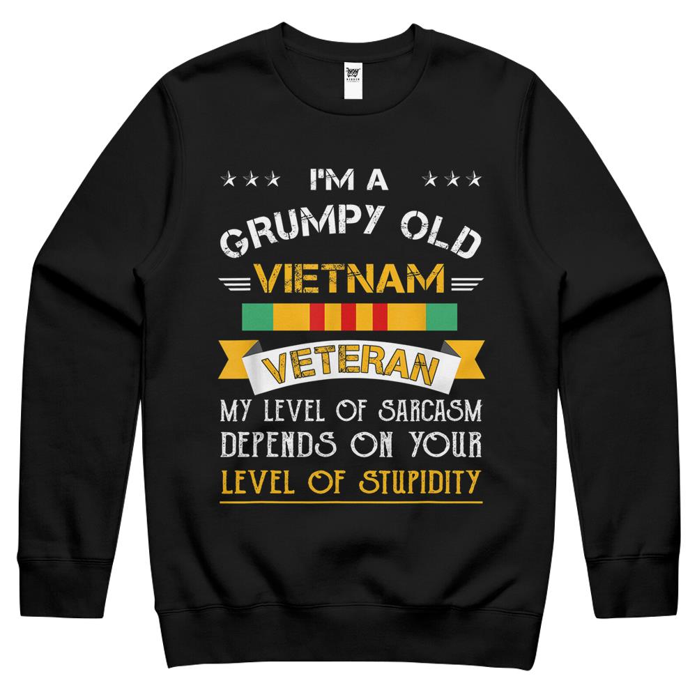 Grumpy Old Vietnam Veteran Crewneck Sweatshirt