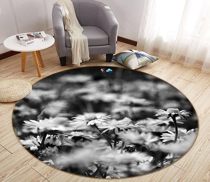 3d Vintage Flower 137 Round Rug Home Decor