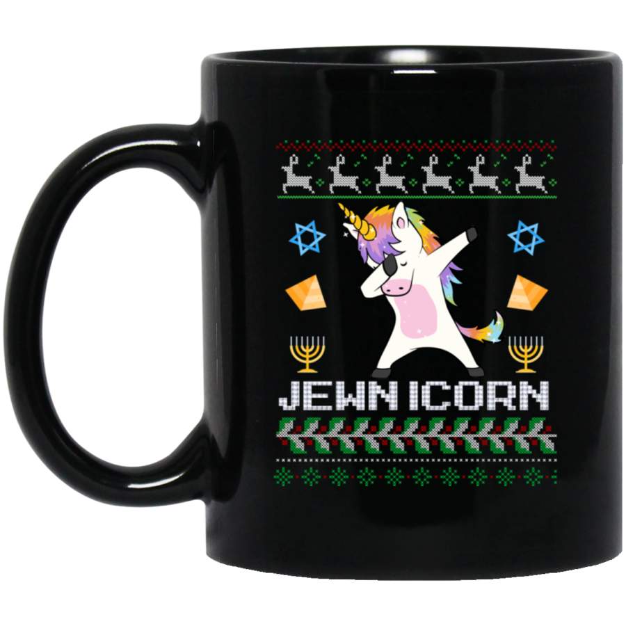 Unicorn Jewnicorn Hanukkah Ugly Christmas Xmas Mug