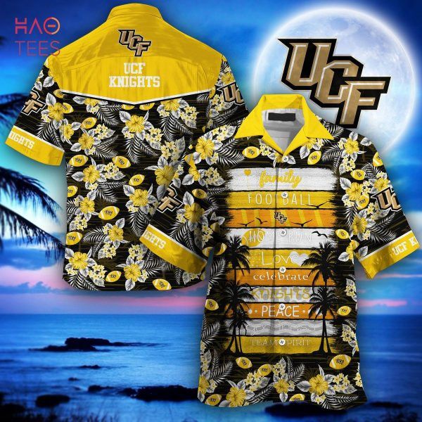 NCCA Ucf Knights Black Gold Hawaiian Shirt V3 Aloha Shirt