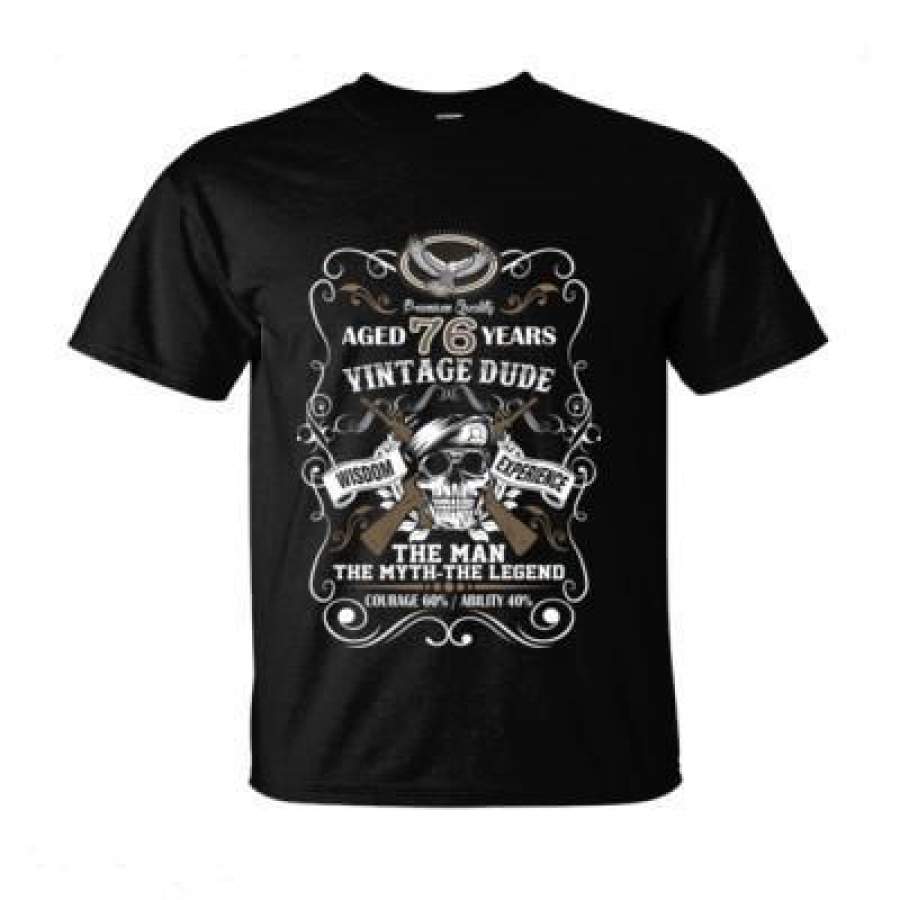 AGR Aged 76 Years Vintage Dude Wisdom Experience The Man The Myth The Legend Courage 60% Ability 40% – Ultra-Cotton T-Shirt