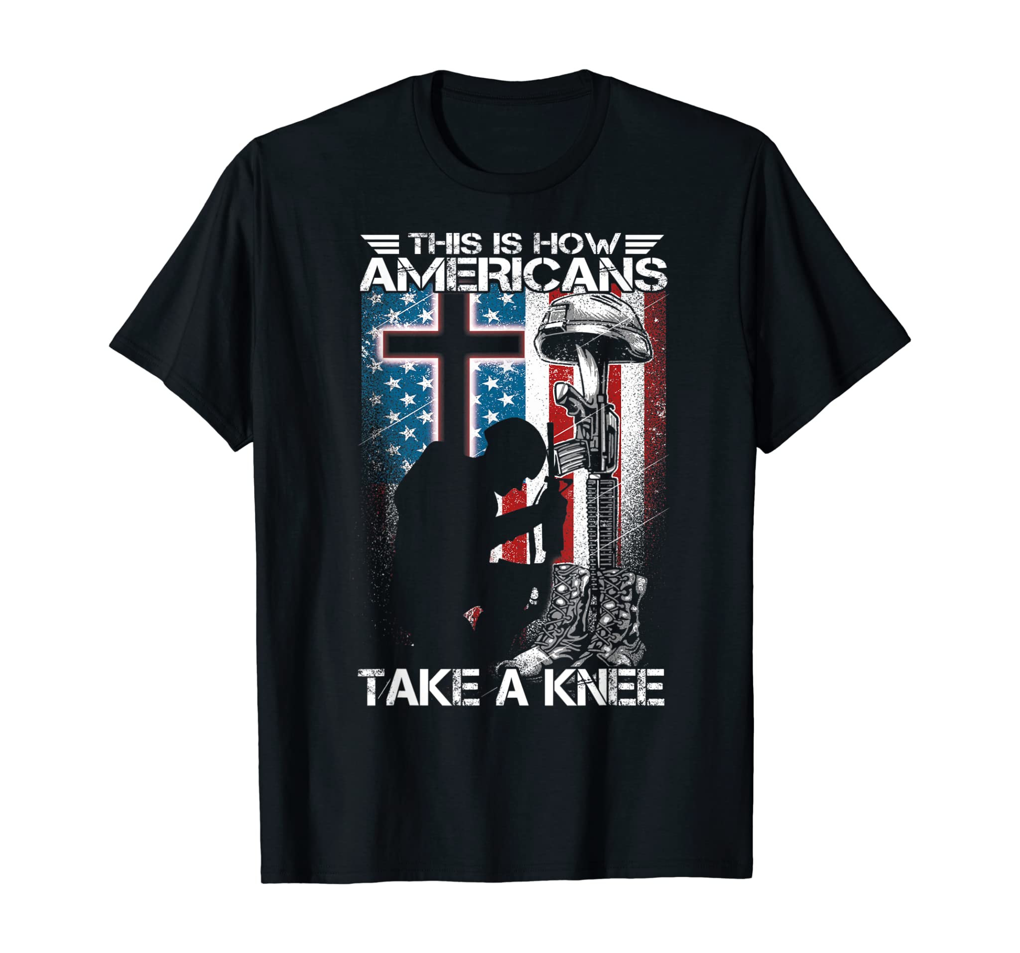 This Is How Americans Take Knee Proud Veteran July 4th Gift T-Shirt