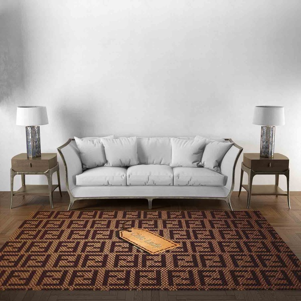 Fendi Rug, Hypebeast Living Room Bedroom Carpet, Fashion Brand Floor Mat Home Decor